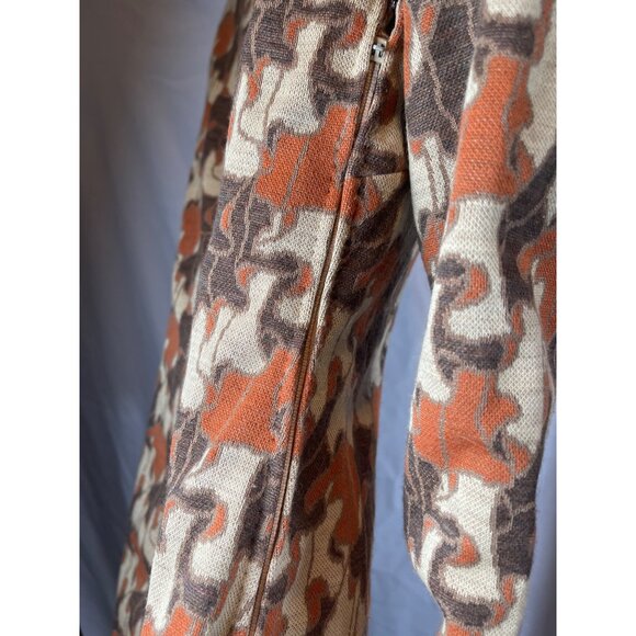 Vintage 1970’s Shanghai Artsy Retro Style Fitted Long Sleeve Midi Dress Sz 6 - Picture 8 of 9